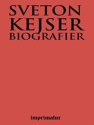 cover image of Kejserbiografier